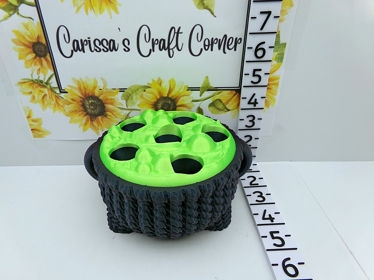 Crocheted Cauldron Pen Holder
