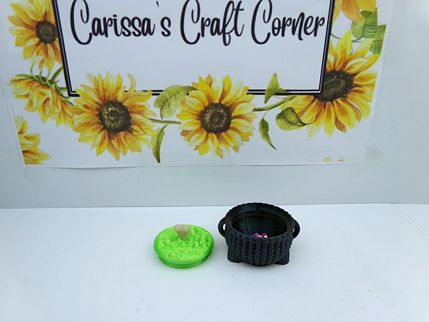 Crocheted Cauldron Pen Holder