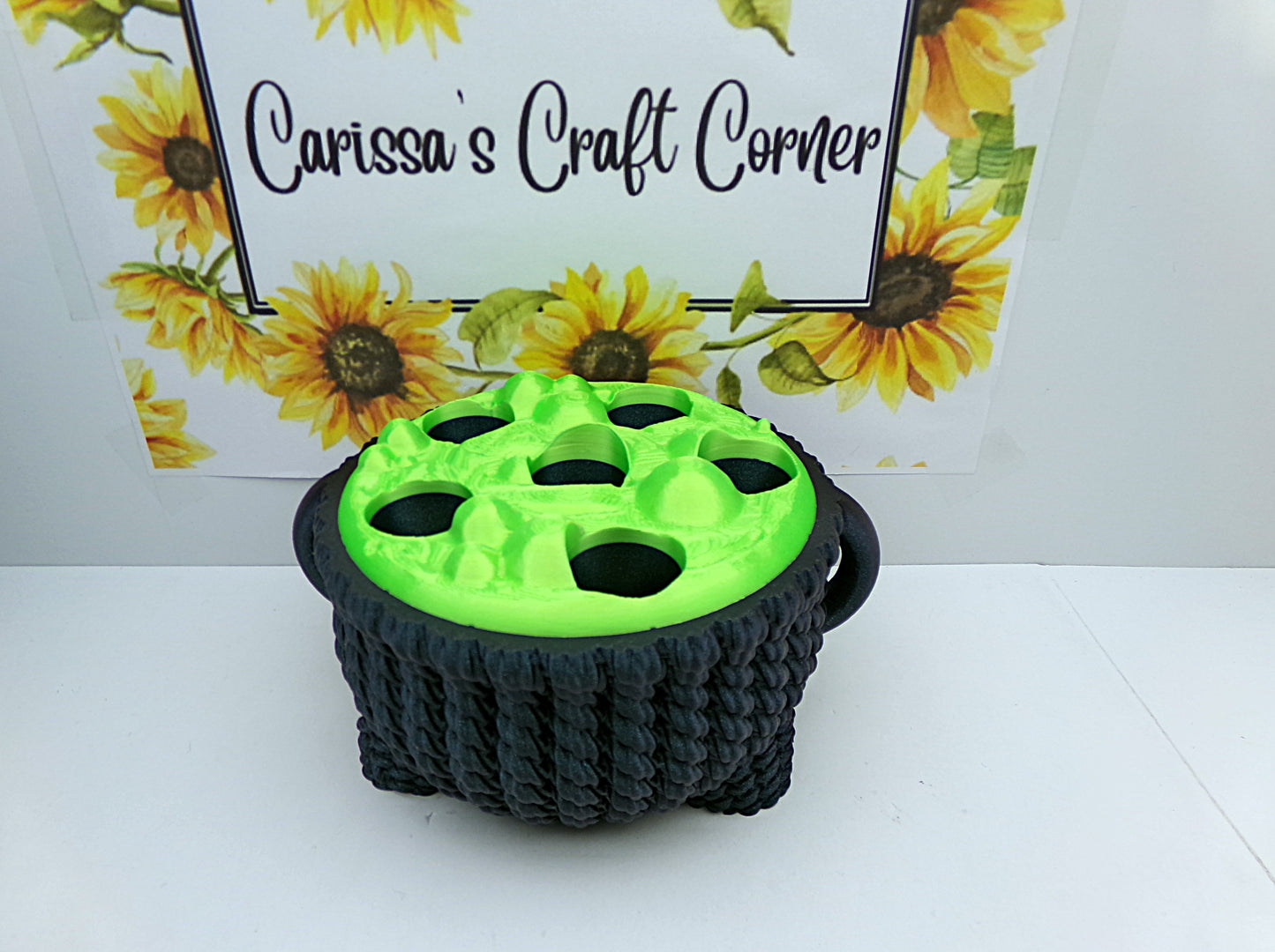 Crocheted Cauldron Pen Holder