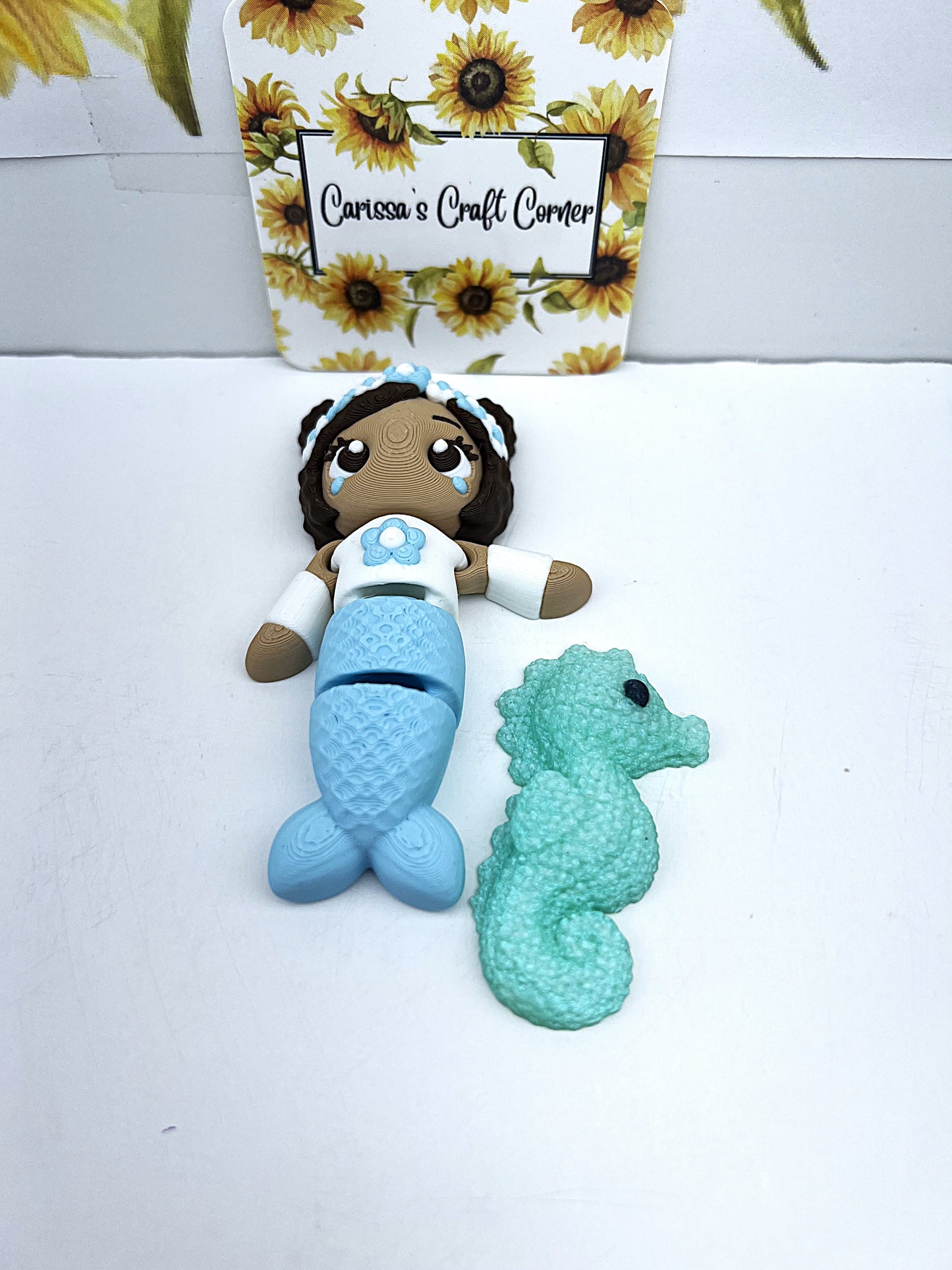 Mermaid Cover Minder With Seahorse