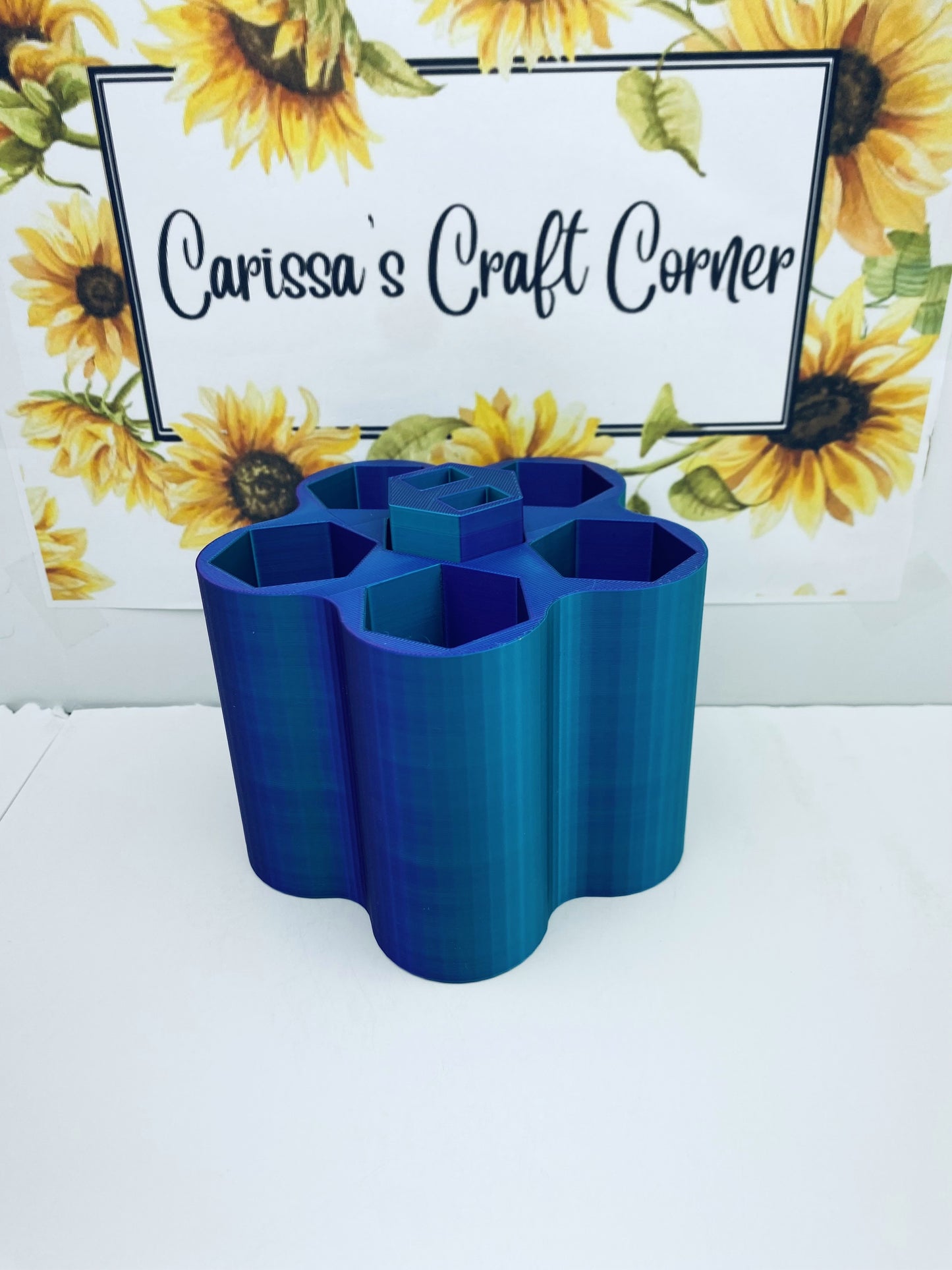 Flower Pen Holder With Tweezer Insert