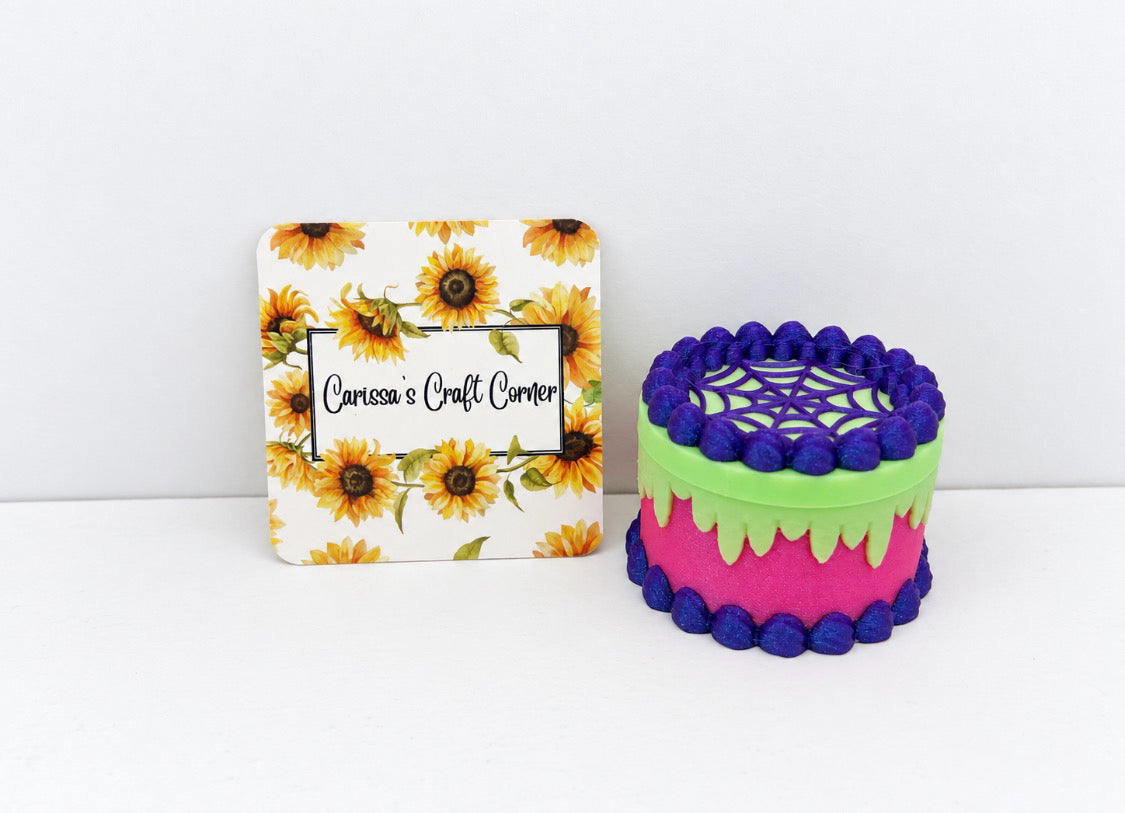 SpiderWeb Cake Trash Drill Pot Coverminder 🕸️🕷️🕸️🕷️🕸️