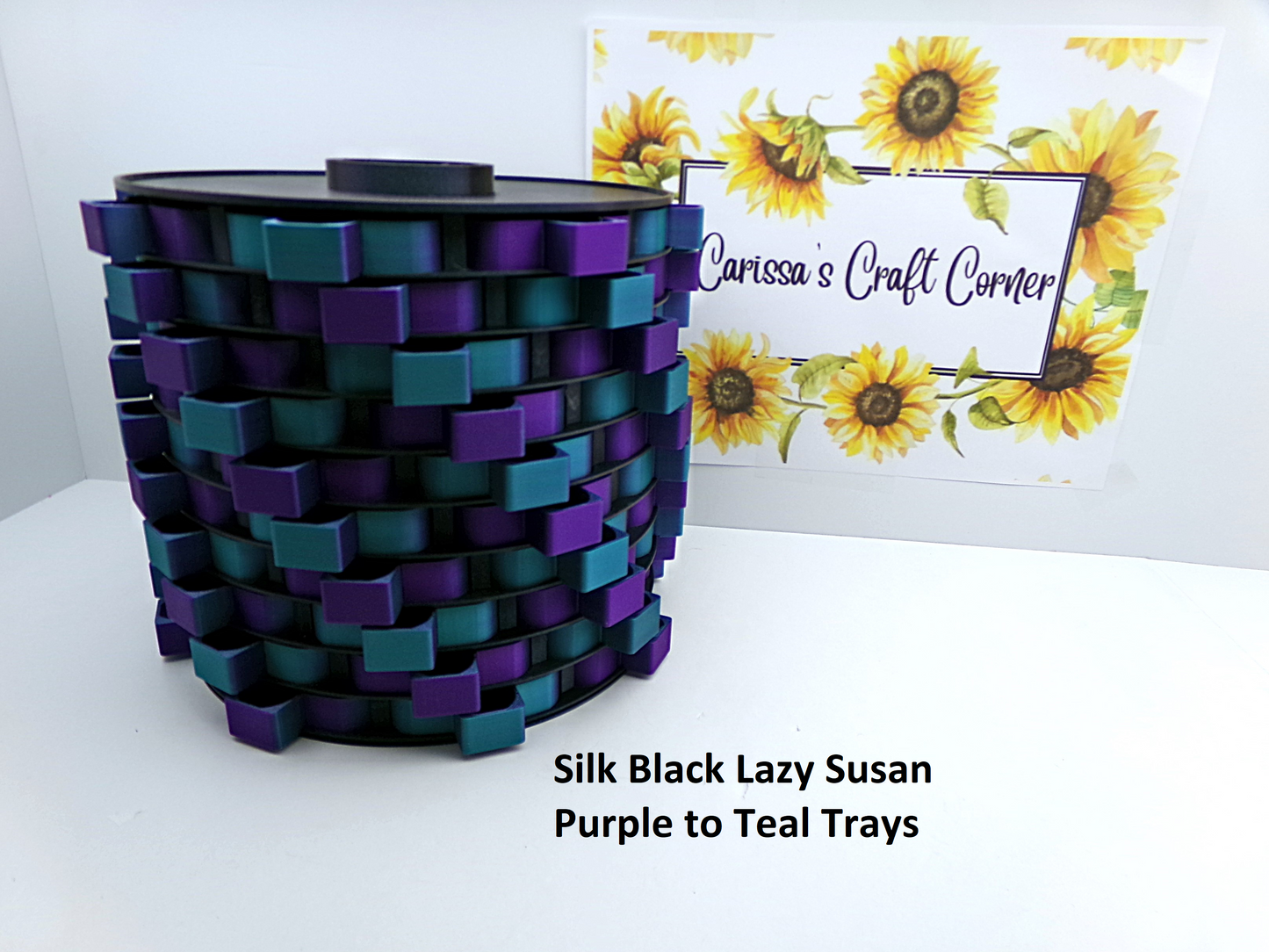 Lazy Susan Organizer With Drill Trays