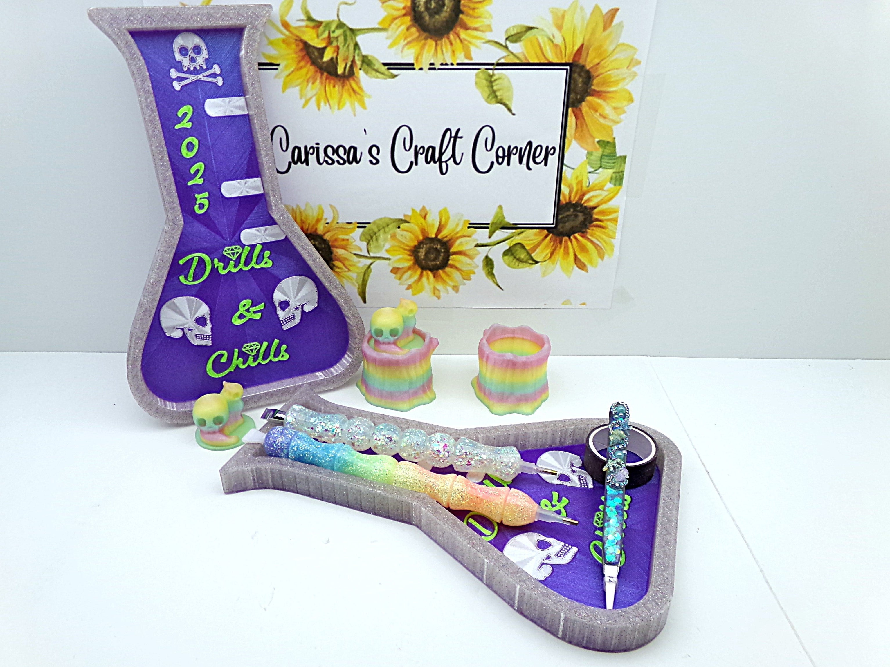 Drills & Chills 2025 Beaker Trinket Tray – Carissa's Craft Corner