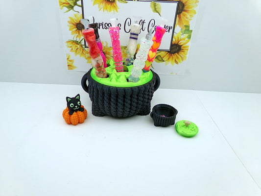 Crocheted Cauldron Pen Holder