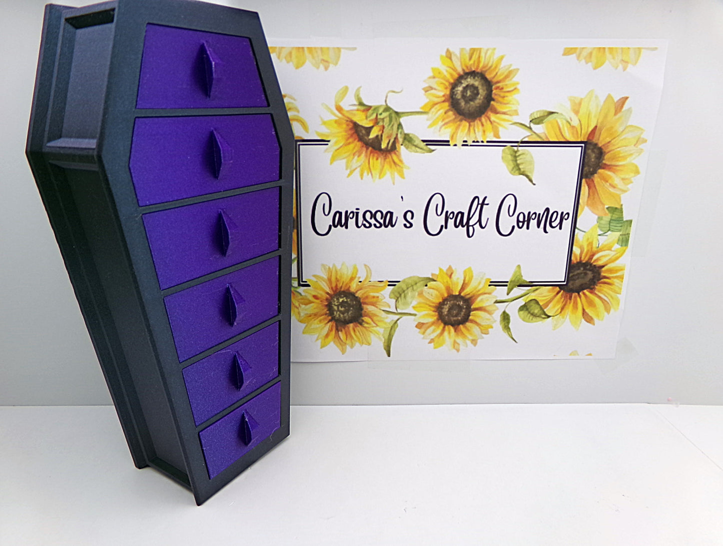 Gothic Coffin 6 Drawer Jewelry,Trinkets & Diamond Painting Accessories Holder
