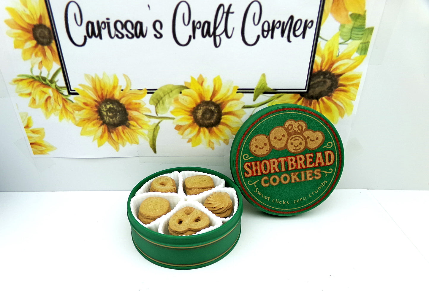 ShortBread Cookie Tin Clicker "not a Cover Minder"