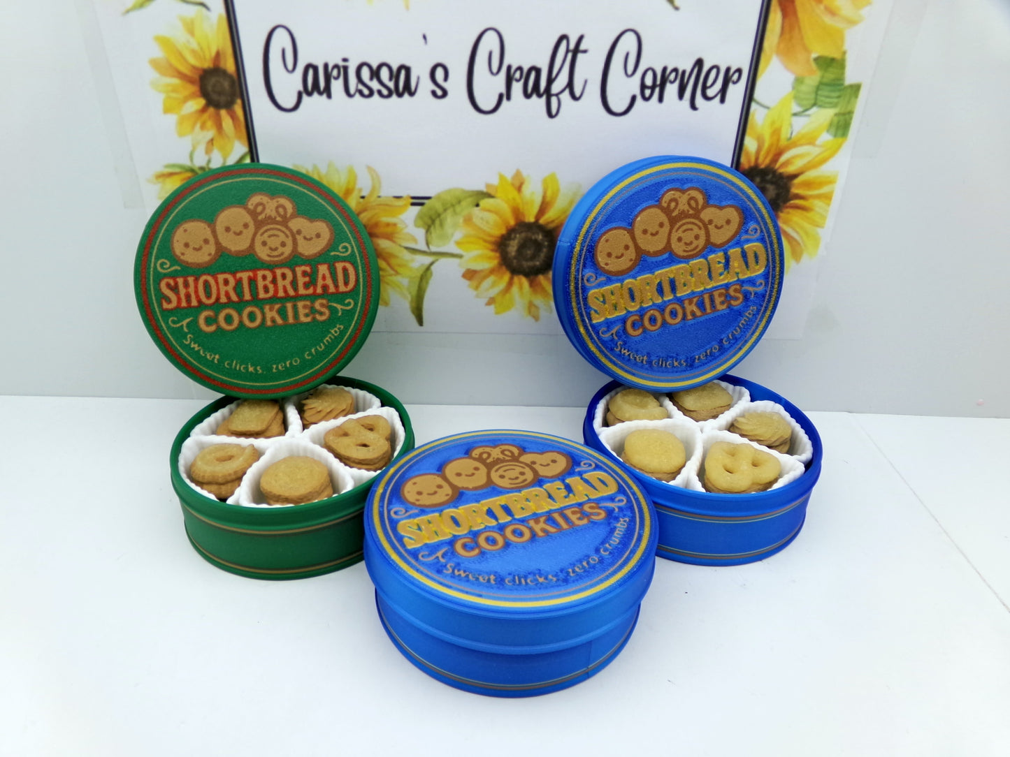 ShortBread Cookie Tin Clicker "not a Cover Minder"