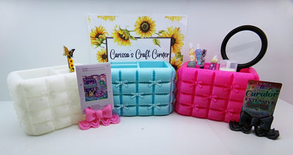 Quilted Bow Pillow Organizer