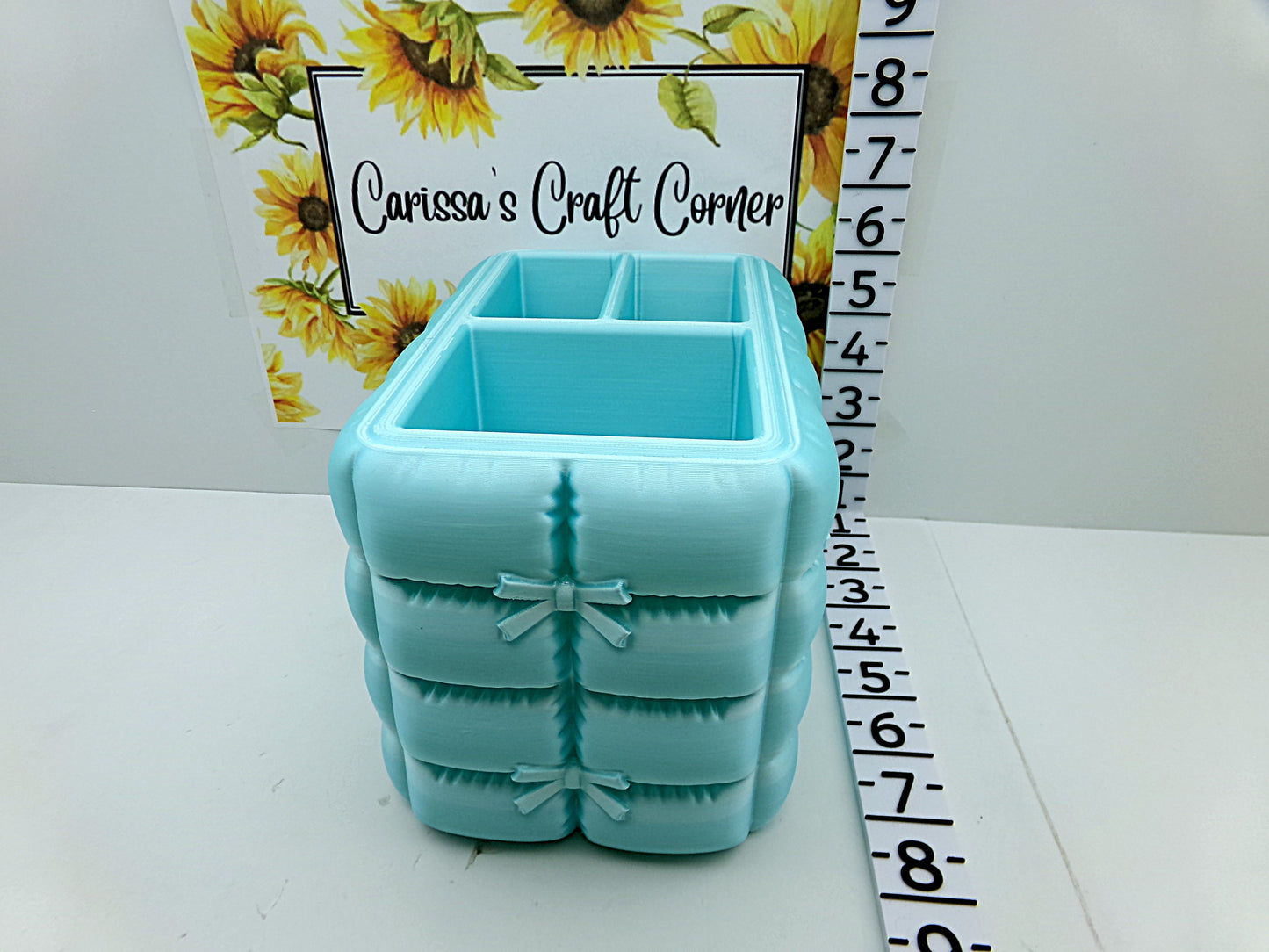 Quilted Bow Pillow Organizer