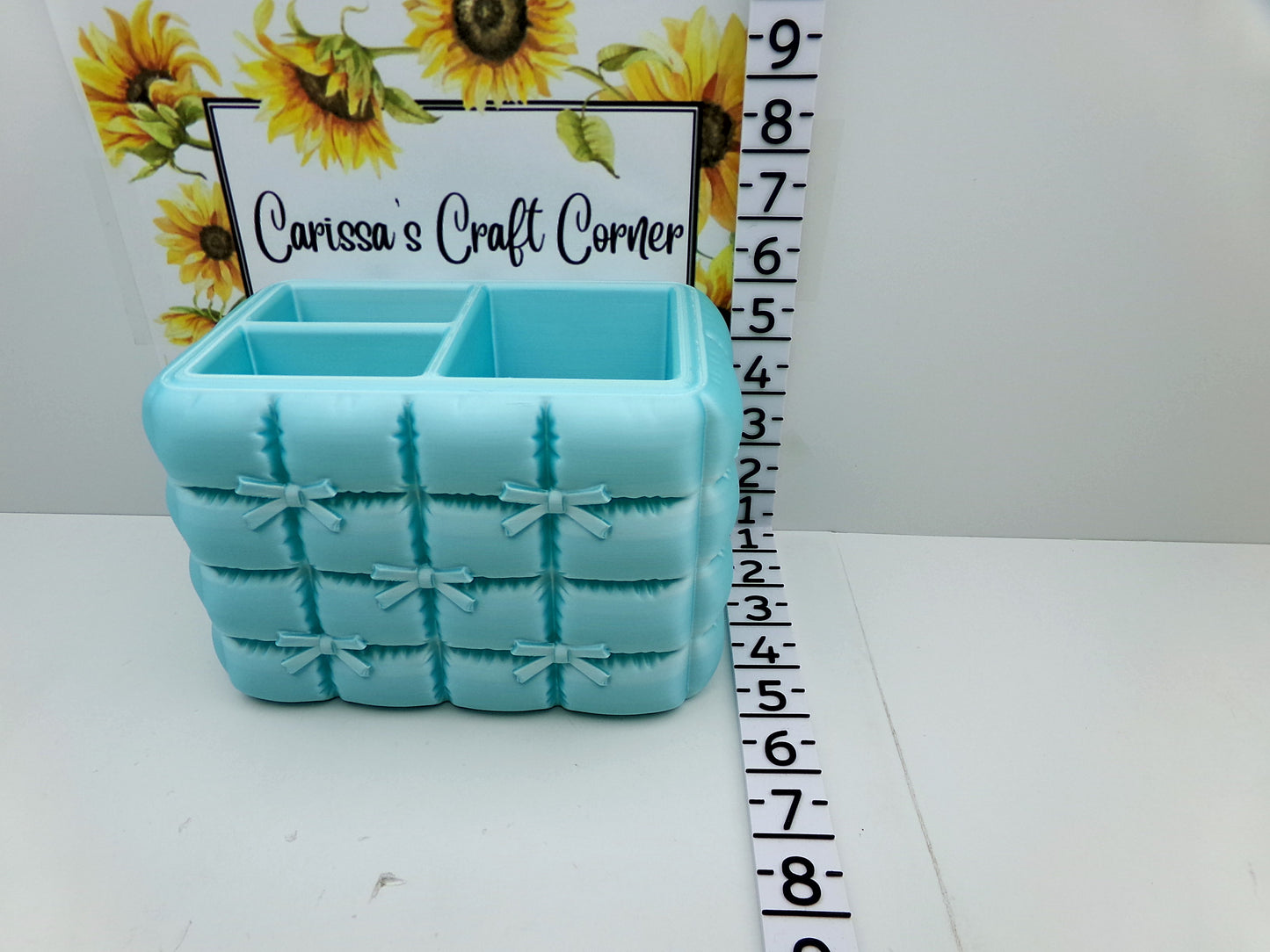 Quilted Bow Pillow Organizer