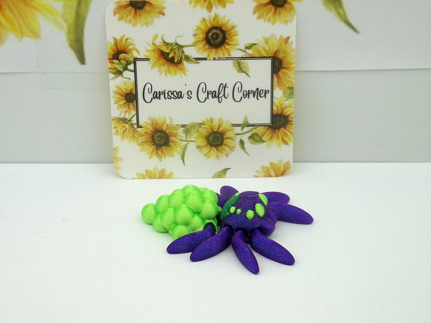 3d printed Fruit Themed Spider Cover Minders