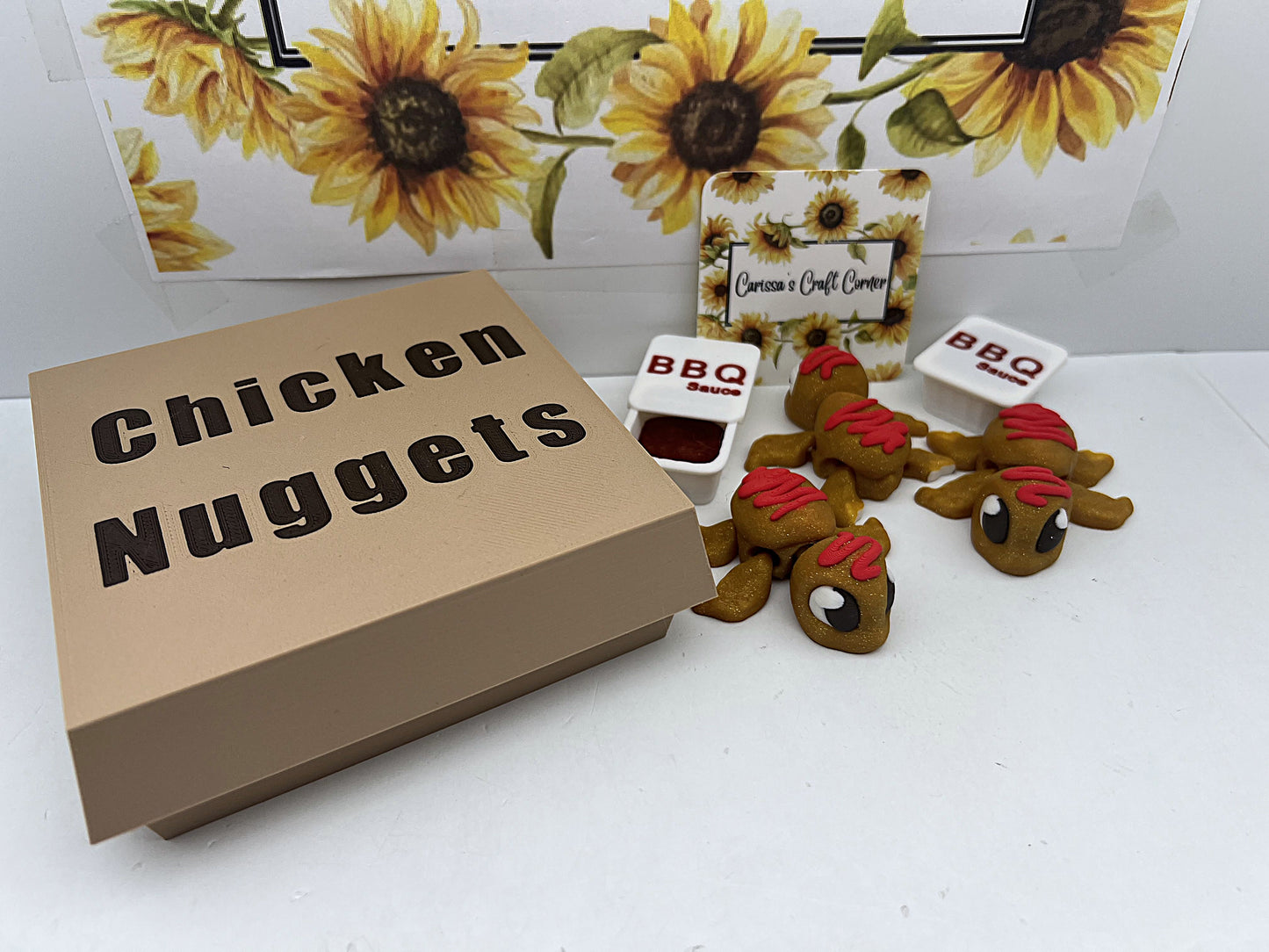 Fry Guy with Ketchup & Chicken Nugget with BBQ Sauce