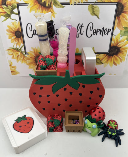 Strawberry Pen Holder and pals
