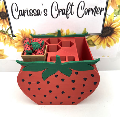 Strawberry Pen Holder and pals