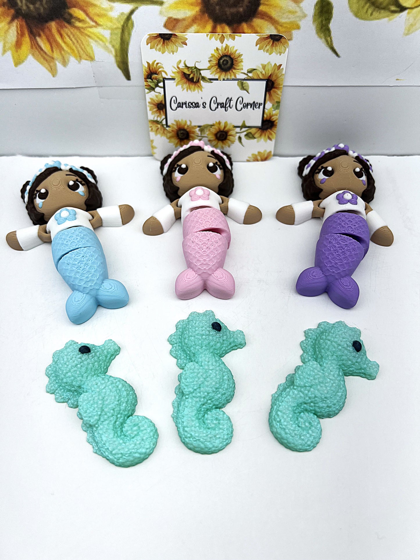 Mermaid Cover Minder With Seahorse