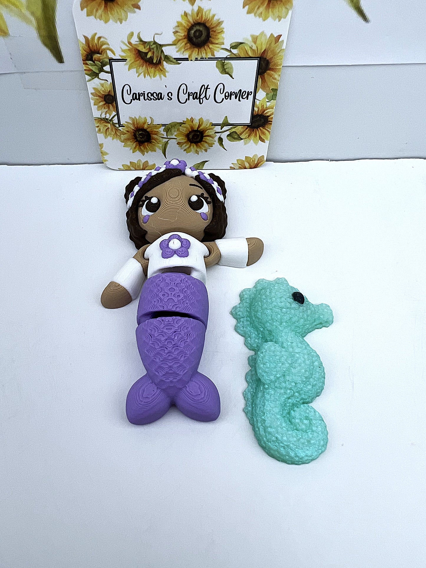 Mermaid Cover Minder With Seahorse