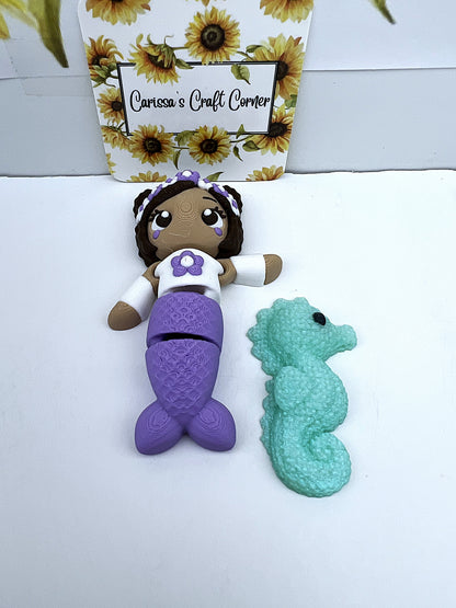 Mermaid Cover Minder With Seahorse