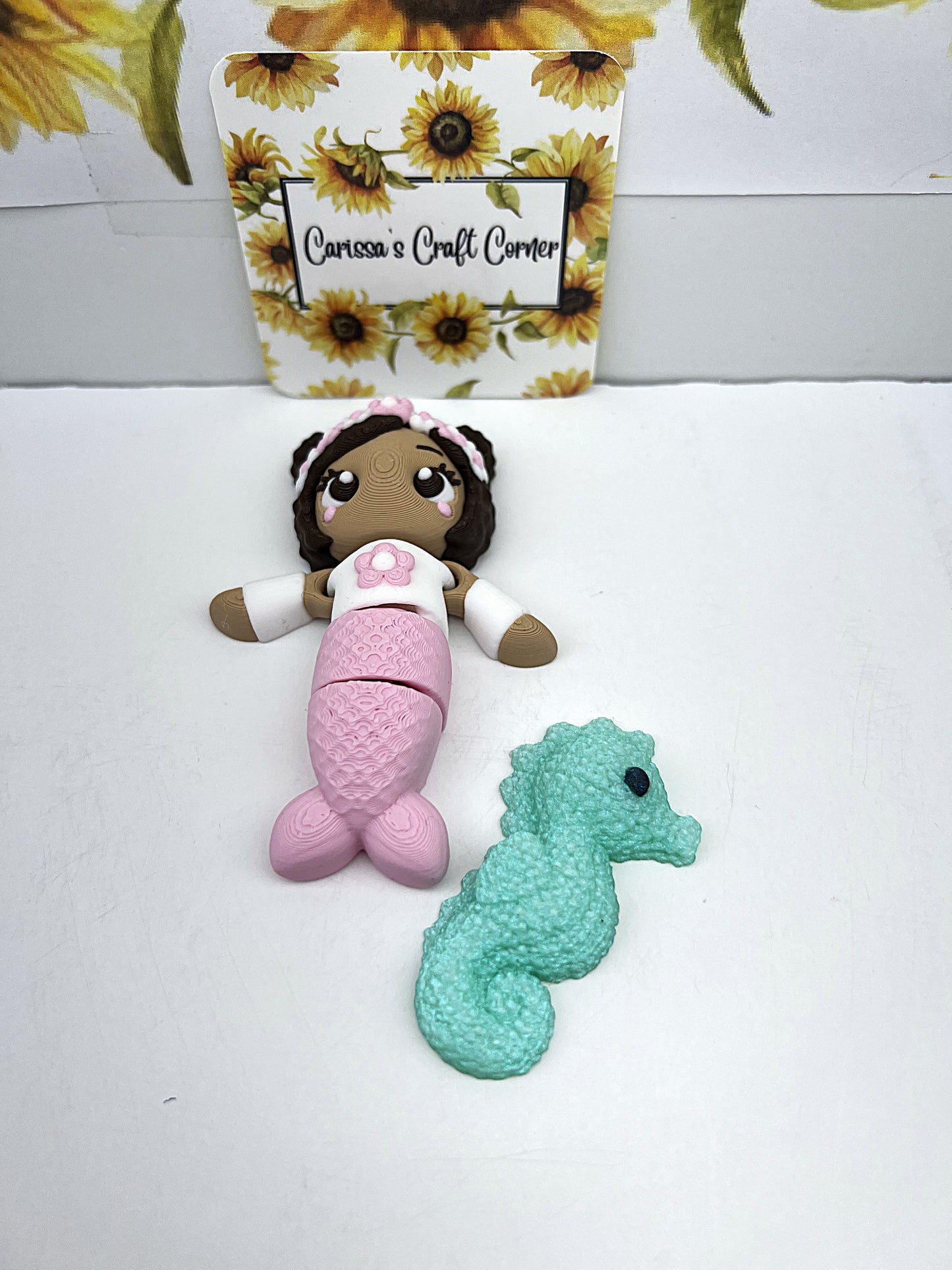 Mermaid Cover Minder With Seahorse