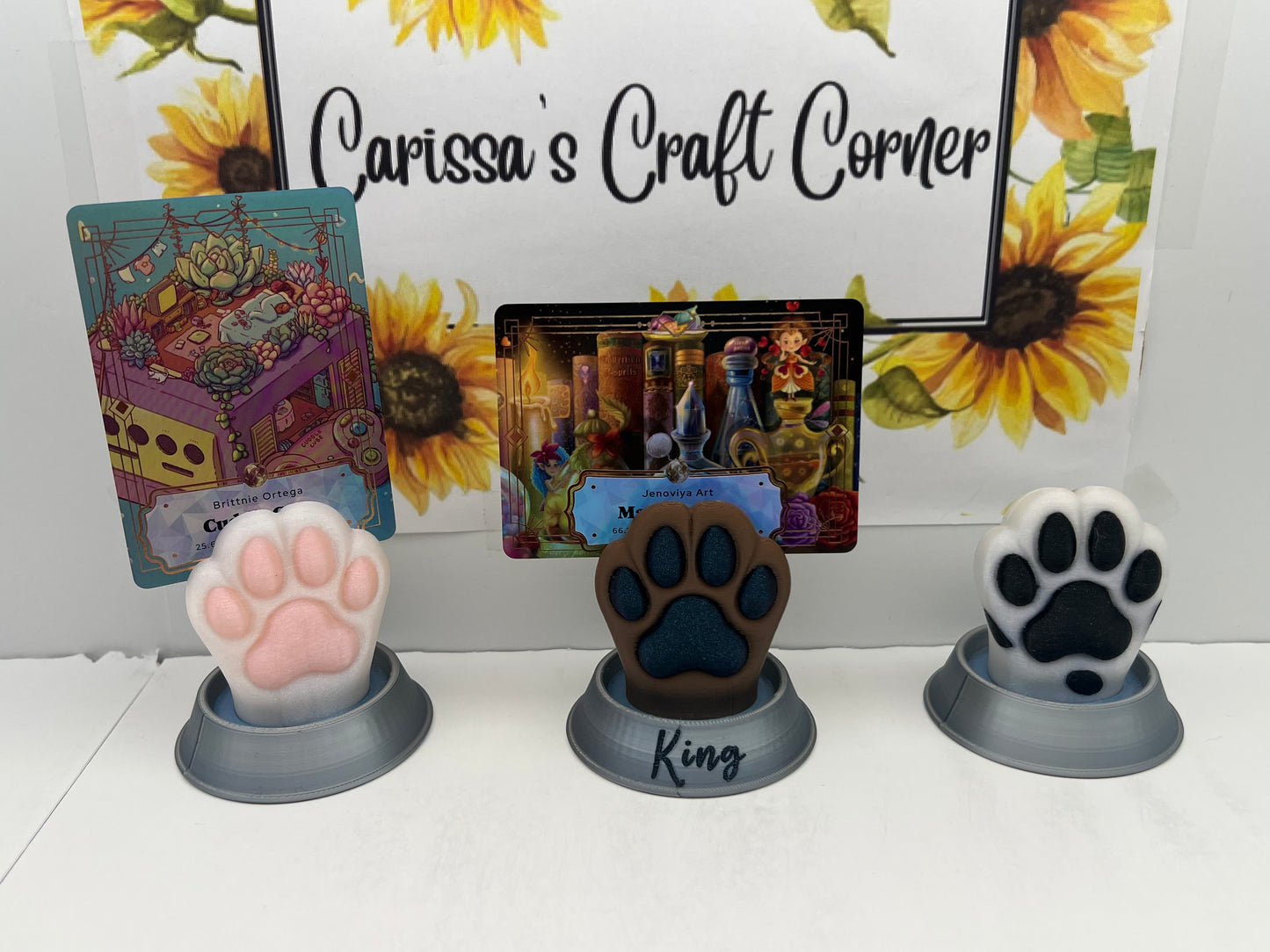 Dog Paw in Water Bowl Treasure Quest Card Holder