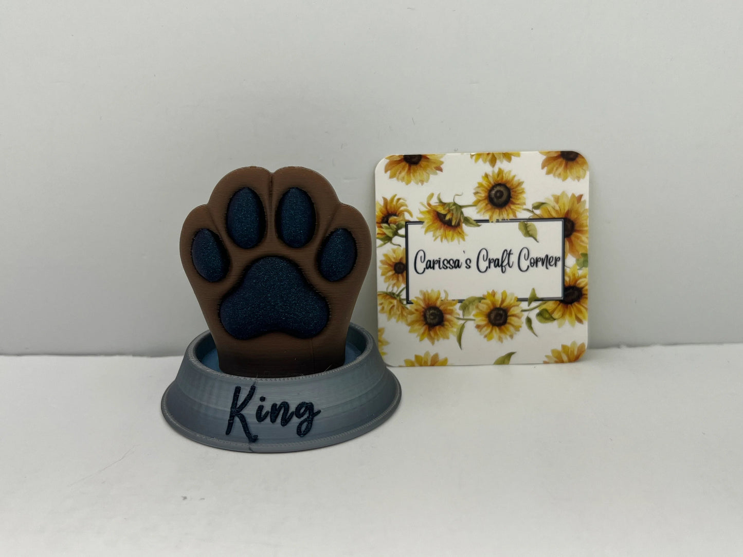 Dog Paw in Water Bowl Treasure Quest Card Holder