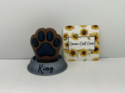 Dog Paw in Water Bowl Treasure Quest Card Holder