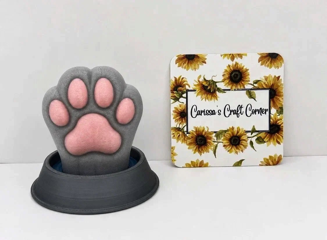 Dog Paw in Water Bowl Treasure Quest Card Holder
