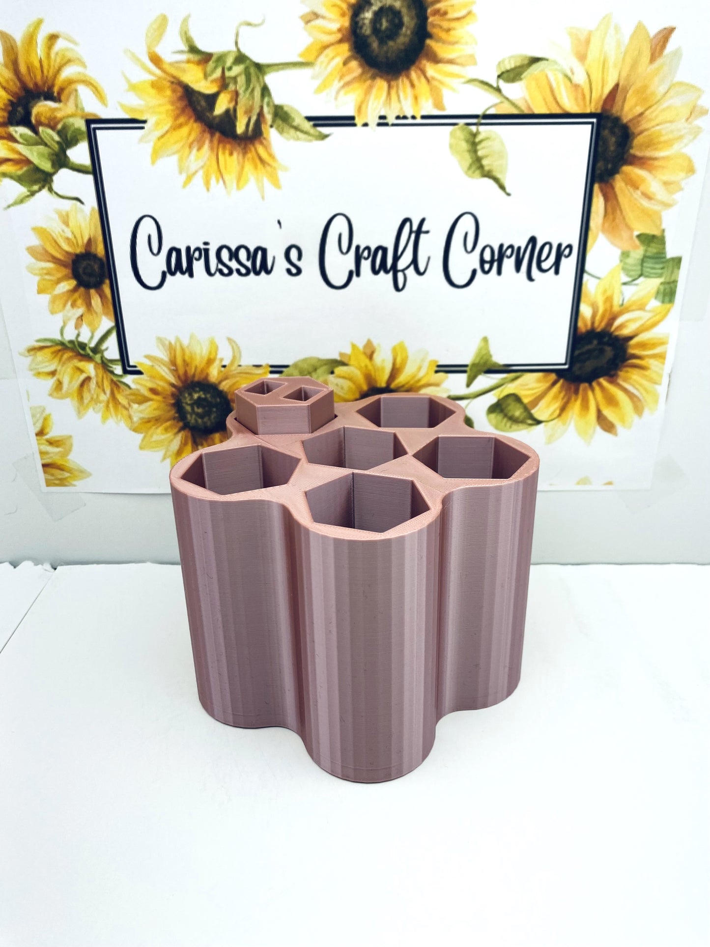 Flower Pen Holder With Tweezer Insert