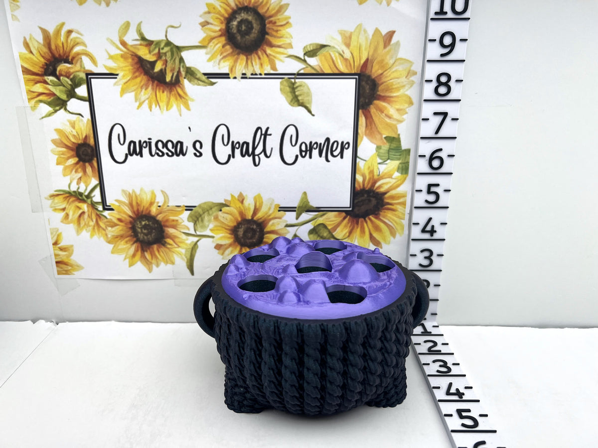 Crocheted Cauldron Pen Holder