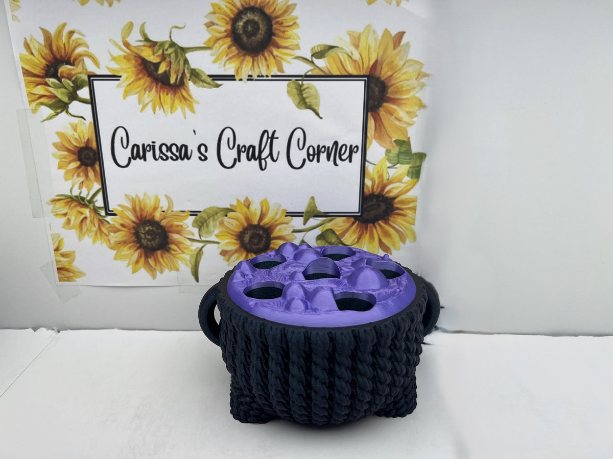 Crocheted Cauldron Pen Holder