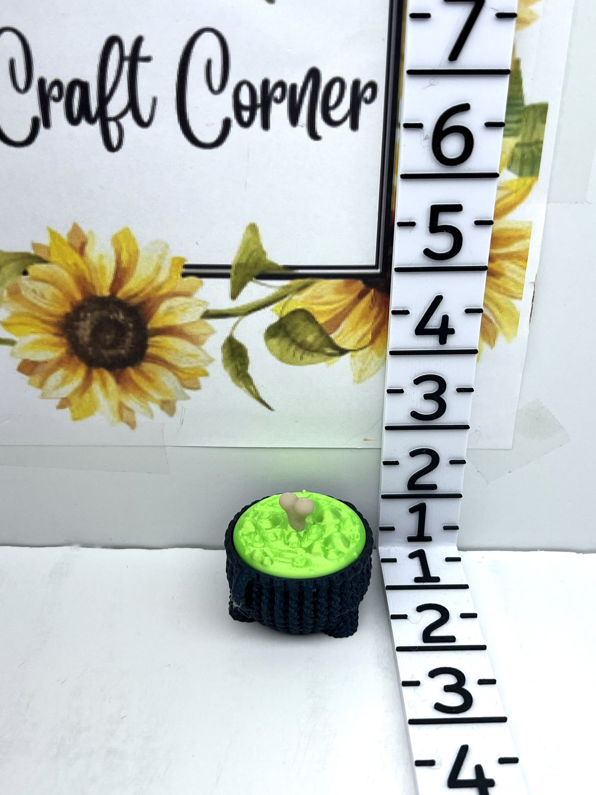 Crocheted Cauldron with Lid Cover Minder & Drill Trash