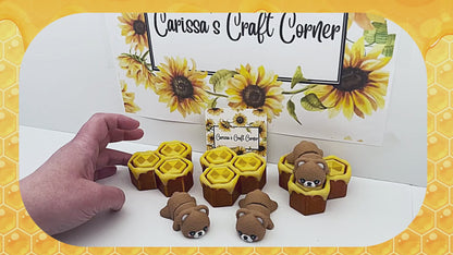 HoneyComb Clicker and Bear Cover Minder set